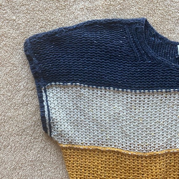 Wildfox Wool Blend Color Block Short Sleeve Knit Sweater XS - Picture 6 of 8